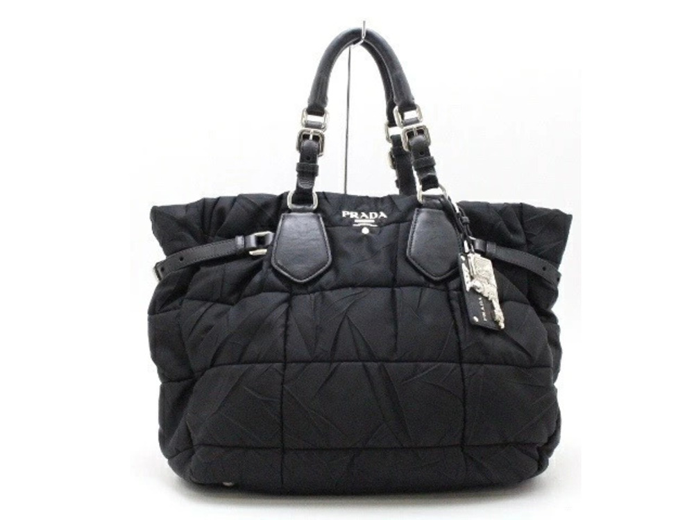 Prada Tessuto Saffiano shoulder bag leather black